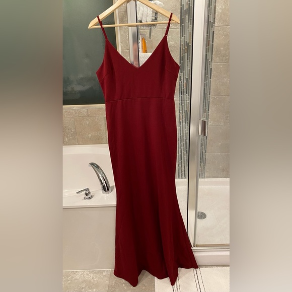 Lulus Infinite Glory Wine Red Maxi Dress - L - Picture 2 of 3